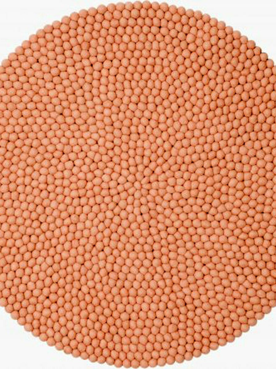 F160 Felt ball pom pom Round 90 cm rug carpet Mat Nepal