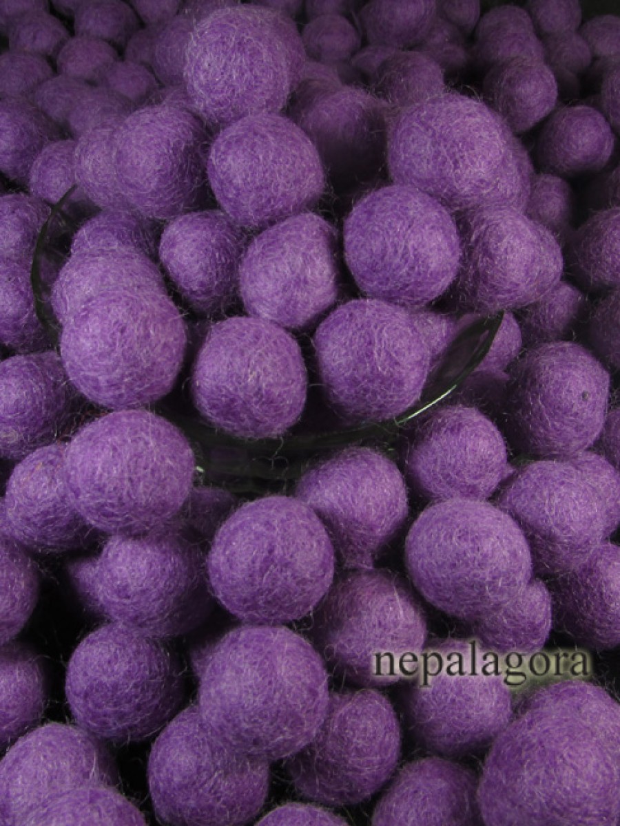 Felt Balls Wool 2cm Pom Pom Purple Color Bead Kids DIY Craft supplies Nepal - F103
