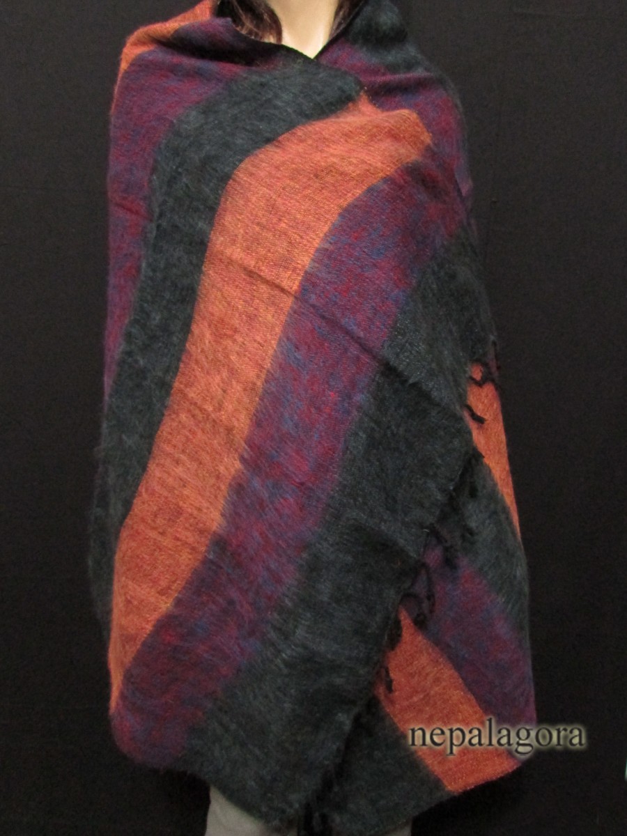 Handloom yak wool stole shawl Nepal - Sw118