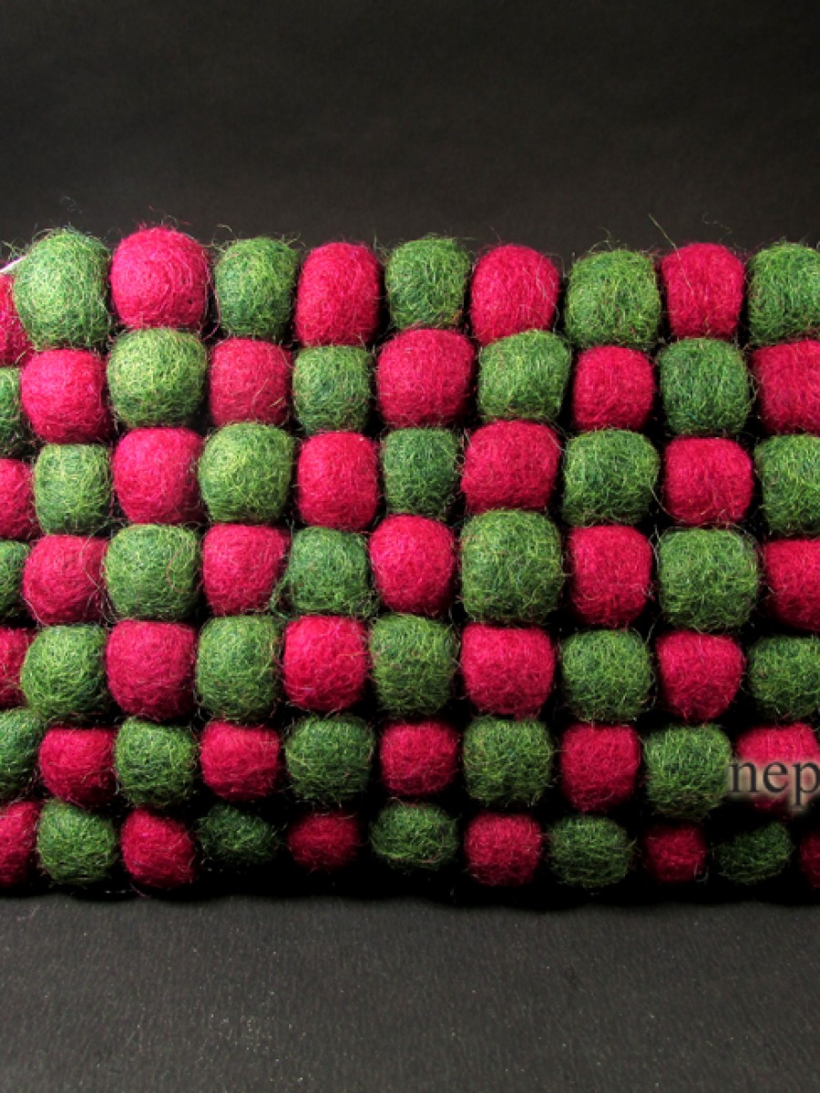 lot of 5 pc Handmade wool Felt balls clutch coin purse - F73