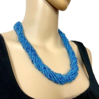 Beautiful Ethnic Handmade Blue MultiStrand Women Gypsy Necklace Women Gift