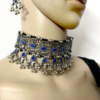 Boho Afghan CHOKER real bell Tassel Banjara Tribal Gypsy Handmade Necklace