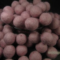 Decorative Baby Pink Felt Pom Pom 2 cm Wool Handmade Beads Nepal