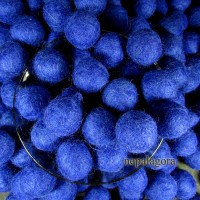 Decorative Dark Blue Felt Pom Pom 2 cm Wool Ball Handmade Beads Nepal