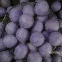 Decorative Felt Pom Pom 2 cm Wool Amethyst Handmade Beads Nepal