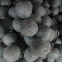 Decorative Light Blue Felt Pom Pom 2 cm Wool Ball Handmade Beads Nepal