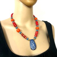 Ethnic Gypsy Tribal Beads Choker Collar Pendant Necklace New India Jewelry