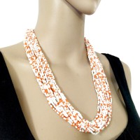 Ethnic Handmade Multi Color Strand Glass Boho Gypsy Necklace Women Jewelry