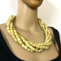 Ethnic Multi Strand Glass Tribal Naga Gypsy Handmade Necklace Gift TIBETAN