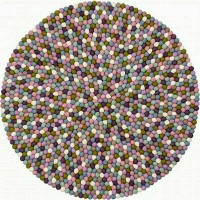 Felt ball Round Area rug wool carpet Mat Kid Playmat room Home Decor  Nepal