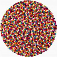 Felt ball Round Area rug wool carpet Mat Kid Playmat room Home Decor Nepal