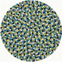Felt ball Round Area rug wool carpet Mat Kid Playmat room Home Decor  Nepal