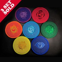 Handmade 12.5 cm set of 7 chakra silk brocade Mandala singing bowl cushion Pillow