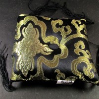 Handmade 4 inch brocade Buddhist square singing bowl cushion Pillow Nepal