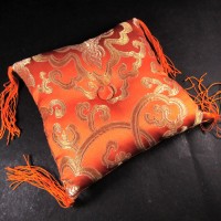 Handmade 4 inch brocade Buddhist square singing bowl cushion Pillow Nepal