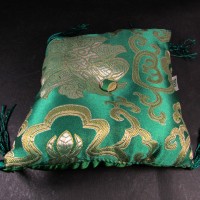 Handmade 4 inch brocade Buddhist square singing bowl cushion Pillow Nepal
