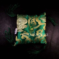 Handmade 4 inch brocade Buddhist square singing bowl cushion Pillow Nepal