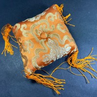 Handmade 4 inch brocade Buddhist square singing bowl cushion Pillow Nepal