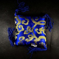 Handmade 4 inch brocade Buddhist square singing bowl cushion Pillow Nepal