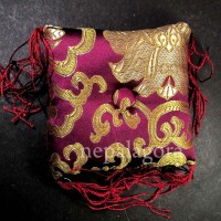 Handmade 4 inch brocade Buddhist square singing bowl cushion Pillow Nepal