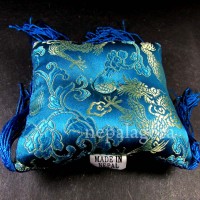 Handmade 4 inch brocade Buddhist square singing bowl cushion Pillow Nepal