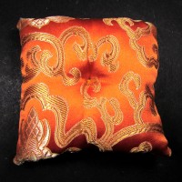 Handmade 4 inch brocade Buddhist square singing bowl cushion Pillow Nepal