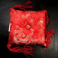 Handmade 4.3" brocade Buddhist square singing bowl cushion Pillow Nepal