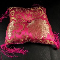 Handmade 7 inch silk brocade square singing bowl cushion Pillow Nepal