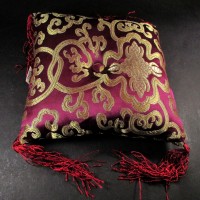 Handmade 7 inch silk brocade square singing bowl cushion Pillow Nepal