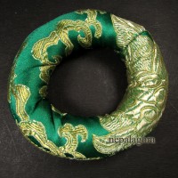 Handmade Buddhist Brocade round 10 inch silk singing bowl cushion ring Nepal