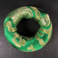 Handmade Buddhist Brocade round 10 inch silk singing bowl cushion ring Nepal