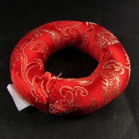 Handmade Buddhist Brocade round 10 inch silk singing bowl cushion ring Nepal