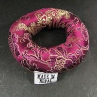 Handmade Buddhist Brocade round 10 inch silk singing bowl cushion ring Nepal