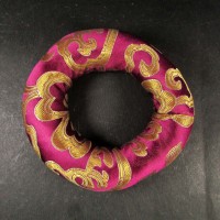 Handmade Buddhist Brocade round 12.5 inch silk singing bowl cushion ring Nepal