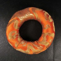 Handmade Buddhist Brocade round 13 inch silk singing bowl cushion ring Nepal