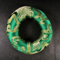 Handmade Buddhist Brocade round 13 inch silk singing bowl cushion ring Nepal