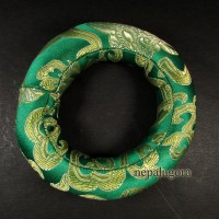 Handmade Buddhist Brocade round 13.5 inch silk singing bowl cushion ring Nepal
