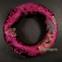 Handmade Buddhist Brocade round 14 inch silk singing bowl cushion ring Nepal