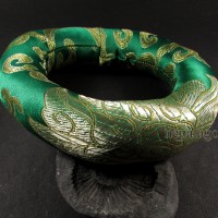 Handmade Buddhist Brocade round 14 inch silk singing bowl cushion ring Nepal