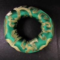 Handmade Buddhist Brocade round 15.5 inch silk singing bowl cushion ring Nepal