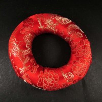 Handmade Buddhist Brocade round 15.5 inch silk singing bowl cushion ring Nepal