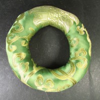 Handmade Buddhist Brocade round 16 inch silk singing bowl cushion ring Nepal