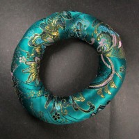 Handmade Buddhist Brocade round 19.5 inch silk singing bowl cushion ring Nepal