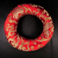 Handmade Buddhist Brocade round 19.5 inch silk singing bowl cushion ring Nepal