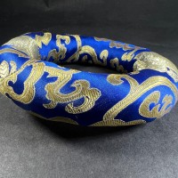 Handmade Buddhist Brocade round 21 inch silk singing bowl cushion ring Nepal