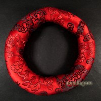 Handmade Buddhist Brocade round 18 inch silk singing bowl cushion ring Nepal