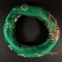 Handmade Buddhist Brocade round 17.5 inch silk singing bowl cushion ring Nepal
