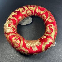 Handmade Buddhist Brocade round 22 inch silk singing bowl cushion ring Nepal