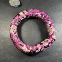 Handmade Buddhist Brocade round 22 inch silk singing bowl cushion ring Nepal
