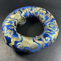 Handmade Buddhist Brocade round 22 inch silk singing bowl cushion ring Nepal